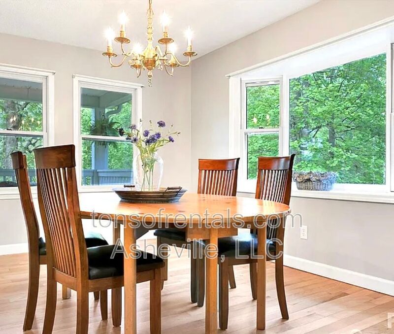 This beautiful freshly painted single-family home in Pisgah Forest, NC offers 3 bedrooms, 2.5 bathrooms, and multiple living spaces including a bonus room and a gas fireplace. property image